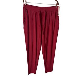 Cozy Earth Women Bamboo Stretch-Knit Tapered Pant Pomegranate XL Lounge Cozy